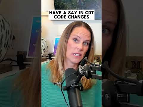 Have a say in CDT Code changes #dentistry
